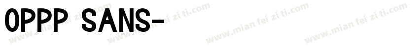 oppp sans字体转换